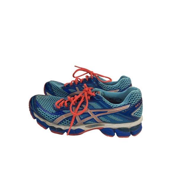Asics T3C5N Gel-Cumulus 15 Womens Size 9 Blue Orange Mesh Running sneaker Shoes - Picture 3 of 8